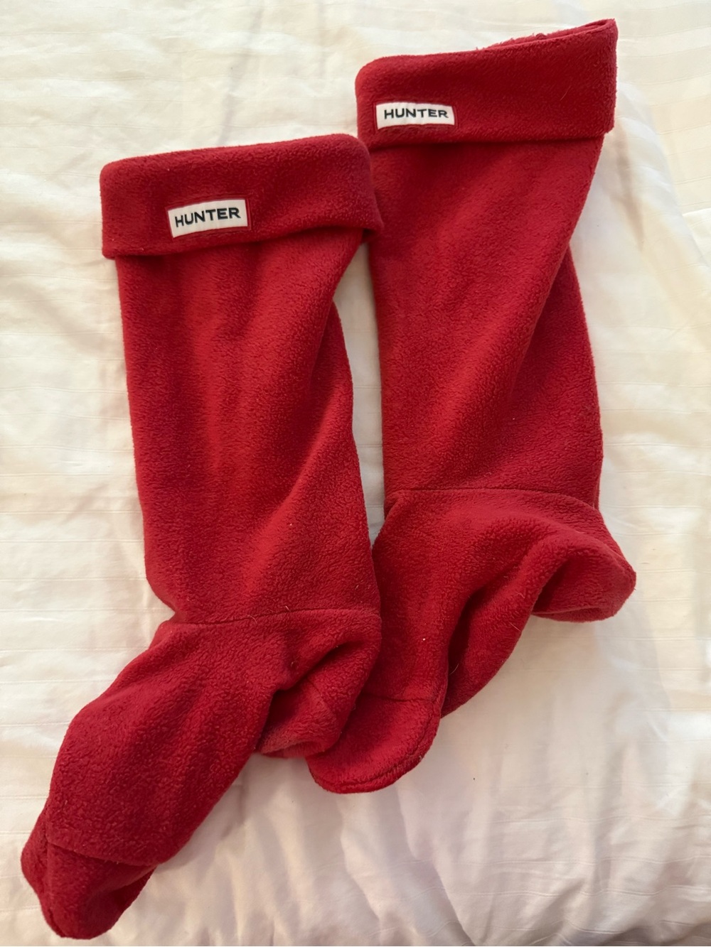 Hunter Red Fleece Boot Socks size medium